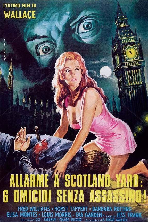 Locandina di Allarme a Scotland Yard: 6 omicidi senza assassino