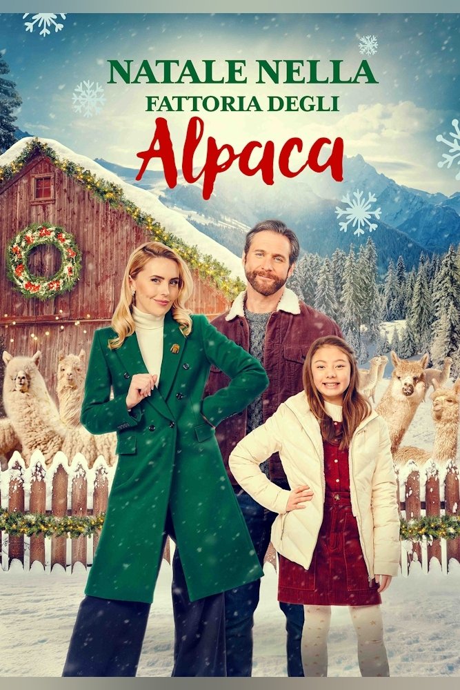 Locandina di Natale nella fattoria degli alpaca