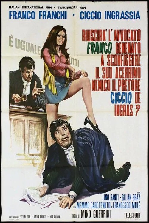 Locandina di Riuscirà l'avvocato Franco Benenato a sconfiggere il suo acerrimo nemico il pretore Ciccio De Ingras?